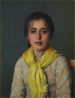 Vittorio Matteo Corcos - Girl with Yellow Shawl